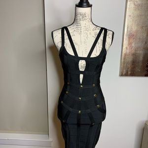 BEBE Bandage Dress Black